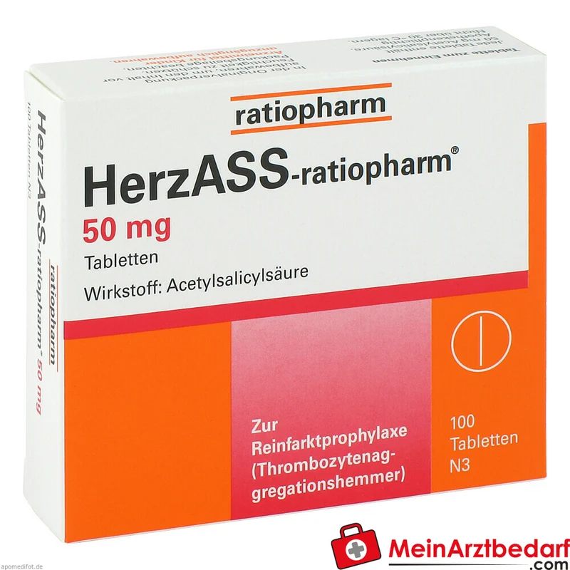 HerzASS-ratiopharm 50 mg Tabletten 50 Stück
