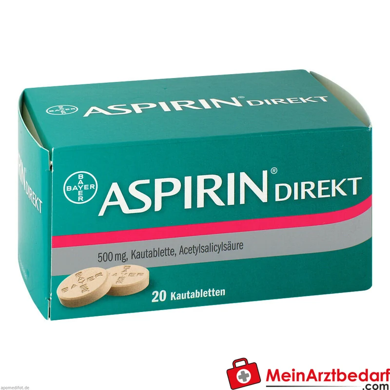 Aspirin Direkt Acetylsalicylsäure Kautabletten 20 Stück