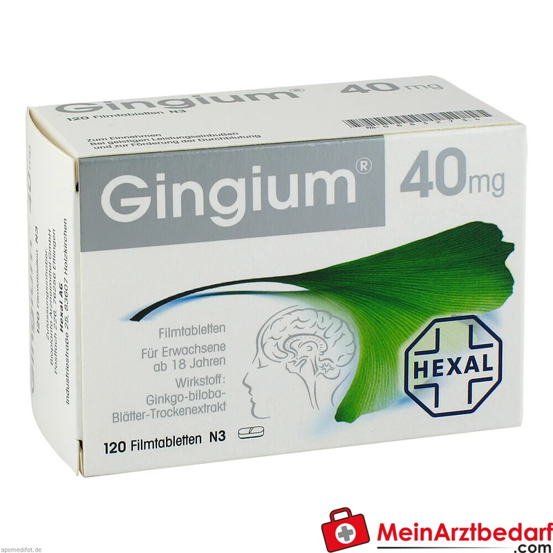 Gingium 40 mg Filmtabletten (Ginkgo‑biloba‑Extrakt)