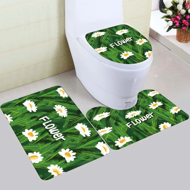 Floral Bunny-Themen Badmatten-Set