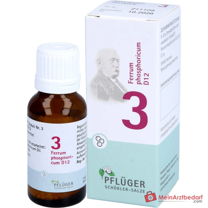 Biochemie Pflüger Globuli Nr. 3 Ferrum phosphoricum D12 Streukügelchen, 15 g