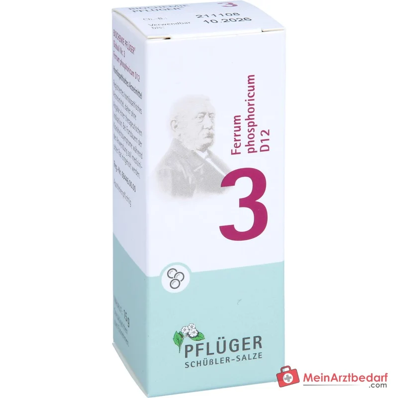 Biochemie Pflüger Globuli Nr. 3 Ferrum phosphoricum D12 Streukügelchen, 15 g