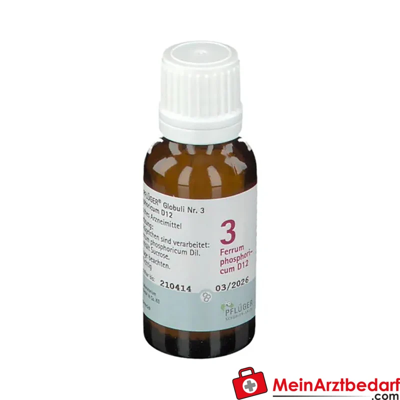 Biochemie Pflüger Globuli Nr. 3 Ferrum phosphoricum D12 Streukügelchen, 15 g