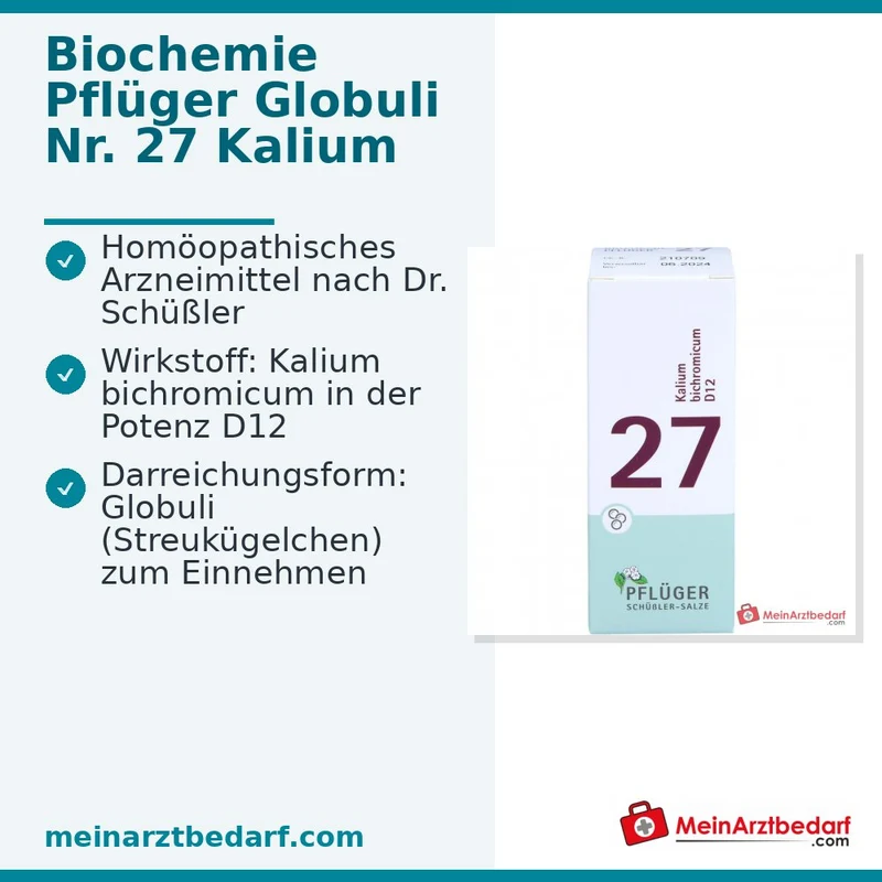 Biochemie Pflüger Globuli Nr. 27 Kalium bichromicum D12 Streukügelchen, 15 g