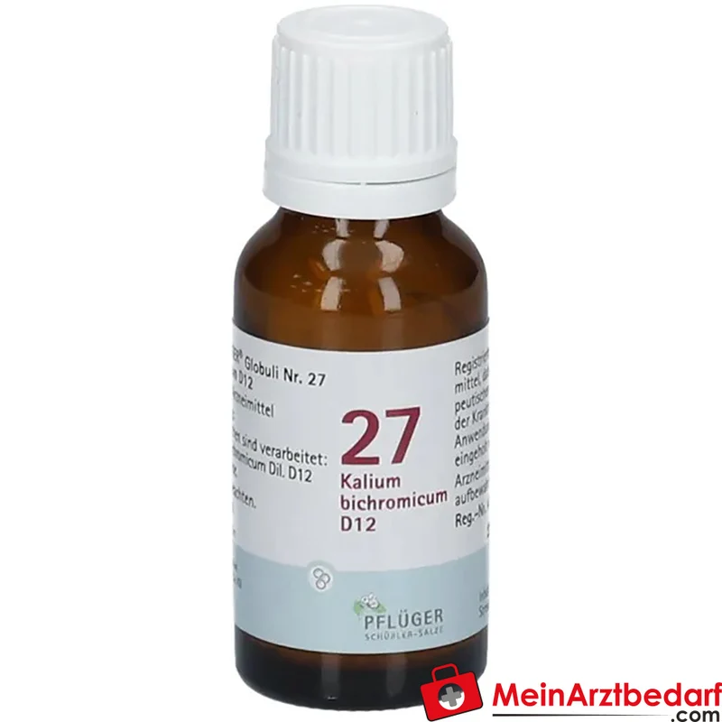 Biochemie Pflüger Globuli Nr. 27 Kalium bichromicum D12 Streukügelchen, 15 g