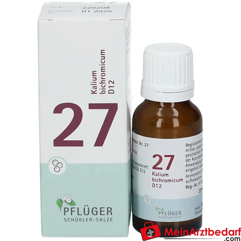 Biochemie Pflüger Globuli Nr. 27 Kalium bichromicum D12 Streukügelchen, 15 g