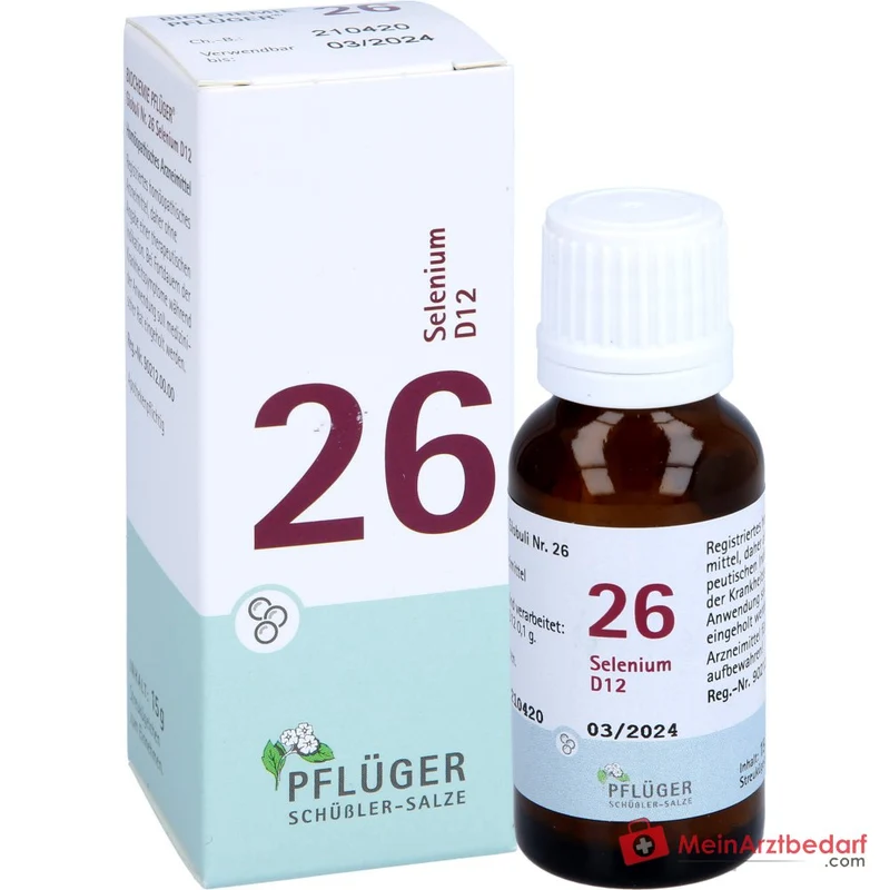 Biochemie Pflüger Globuli Nr. 26 Selenium D12 Streukügelchen, 15 g