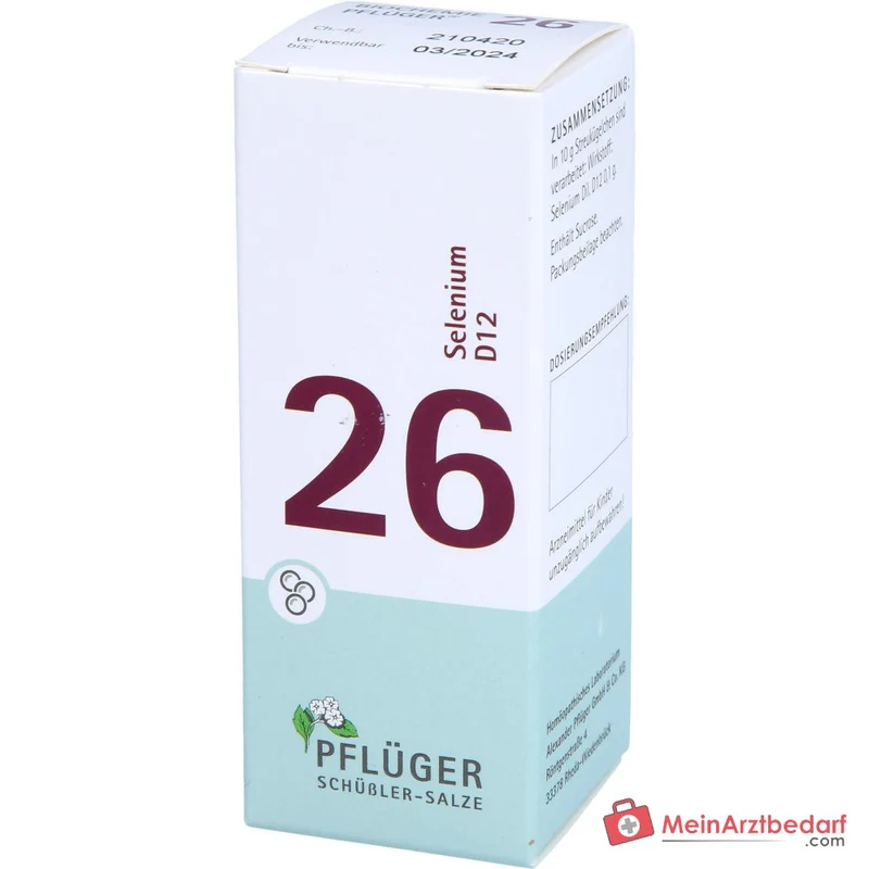 Biochemie Pflüger Globuli Nr. 26 Selenium D12 Streukügelchen, 15 g