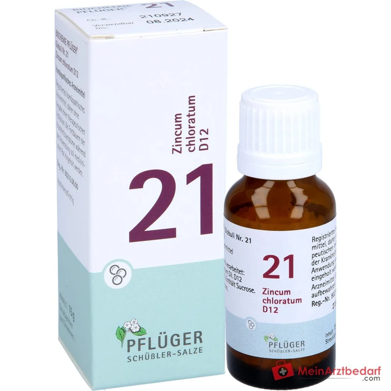 Biochemie Pflüger Globuli Nr. 21 Zincum chloratum D12 Streukügelchen, 15 g