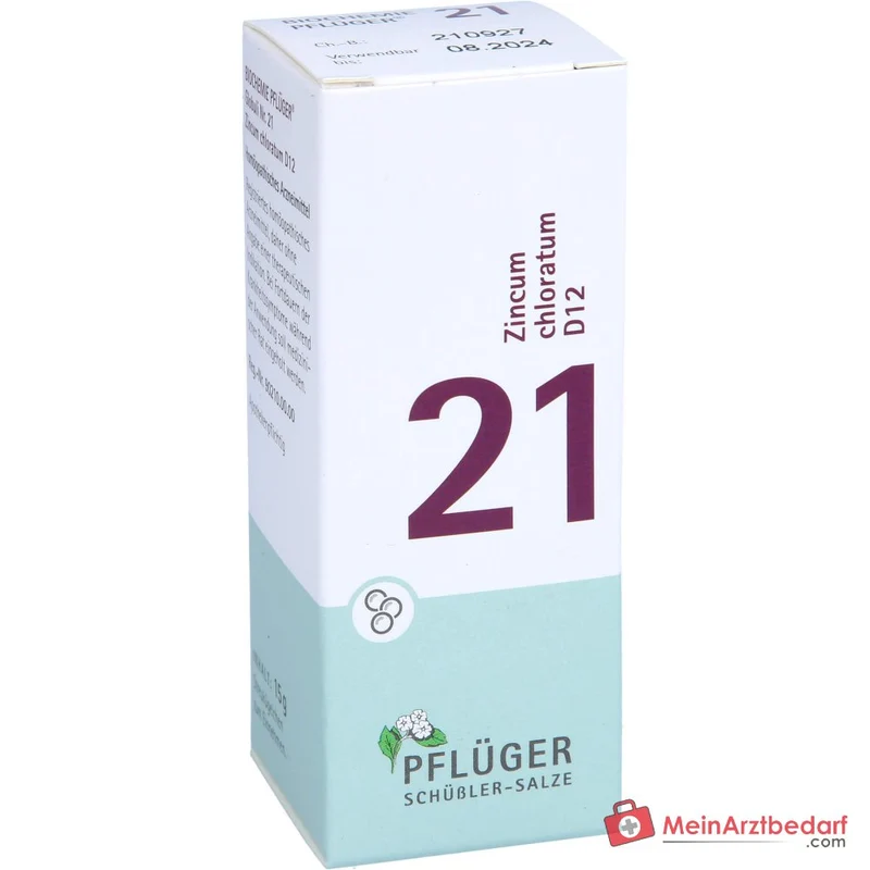 Biochemie Pflüger Globuli Nr. 21 Zincum chloratum D12 Streukügelchen, 15 g