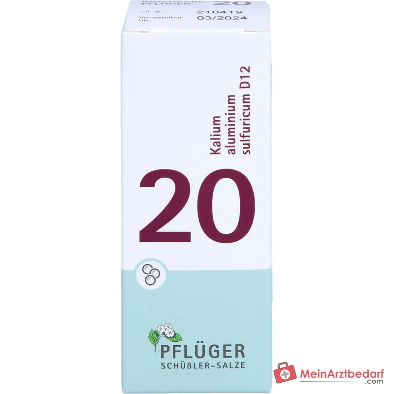 Biochemie Pflüger Globuli Nr. 20 Kalium aluminium sulfuricum D12 Streukügelchen, 15 g
