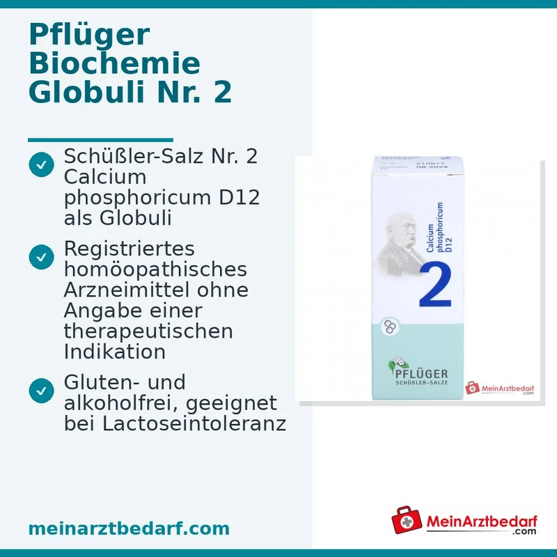 Pflüger Biochemie Globuli Nr. 2 Calcium phosphoricum D12 Globuli, 15 g