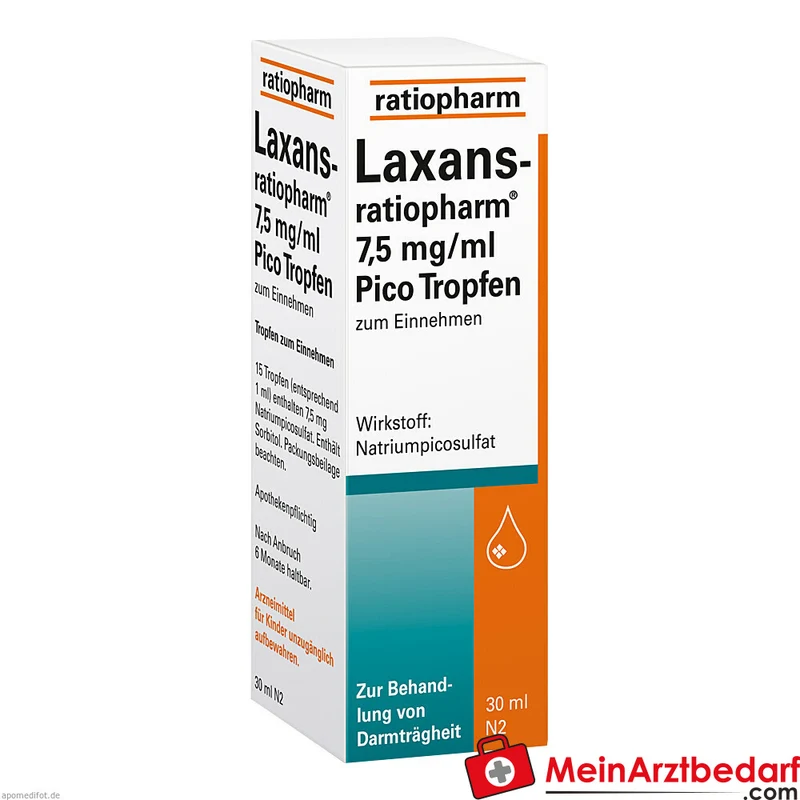 ratiopharm Laxans 7,5 mg/ml Natriumpicosulfat Lösung zum Einnehmen, Tropfen