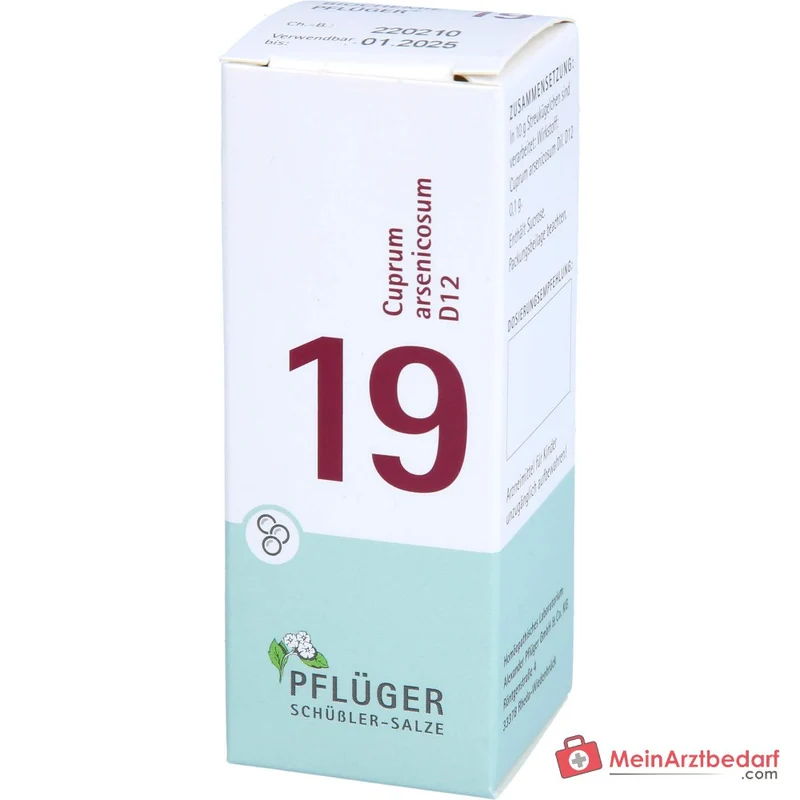 Biochemie Pflüger Globuli Nr. 19 Cuprum arsenicosum D12 Streukügelchen, 15 g