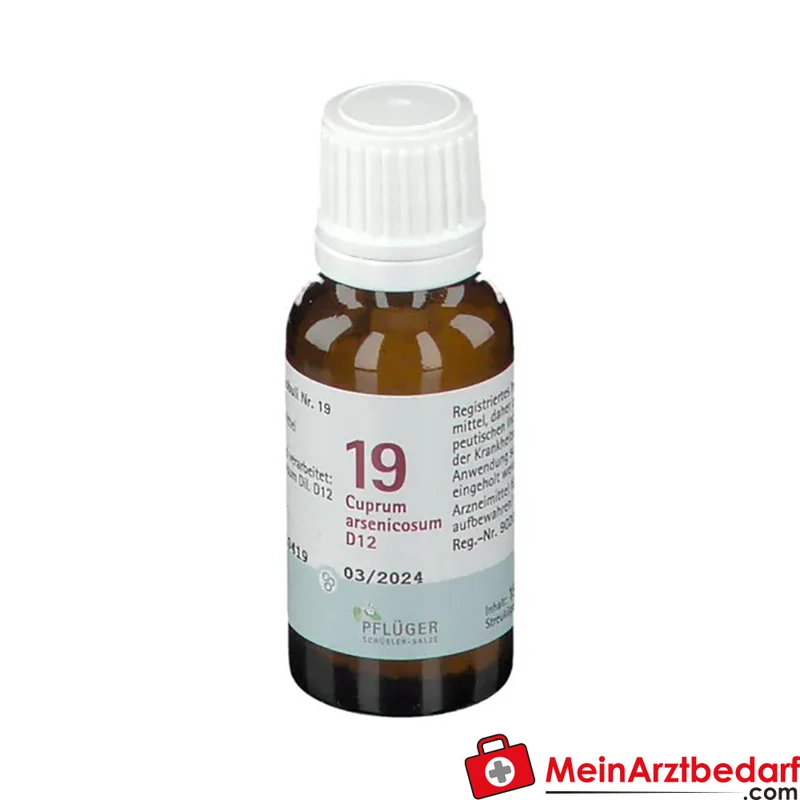 Biochemie Pflüger Globuli Nr. 19 Cuprum arsenicosum D12 Streukügelchen, 15 g