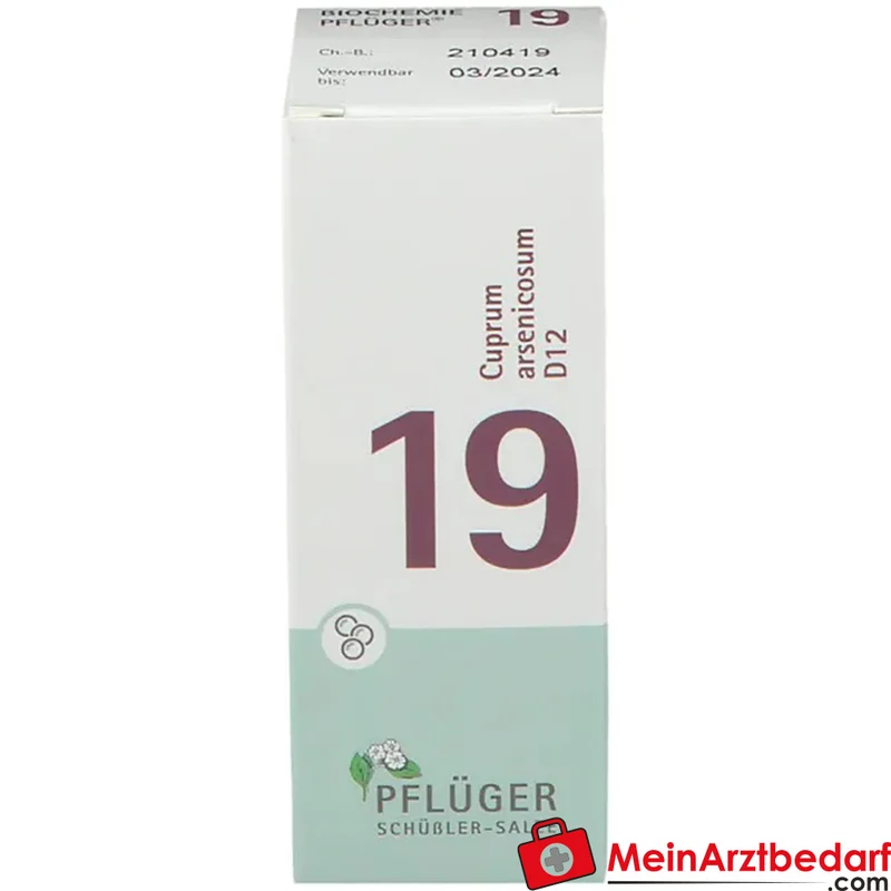 Biochemie Pflüger Globuli Nr. 19 Cuprum arsenicosum D12 Streukügelchen, 15 g