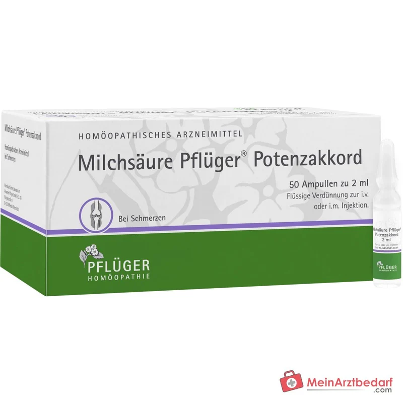 Pflüger Milchsäure Potenzakkord Acidum lacticum Dil. Ampullen 2 ml 10 Stück