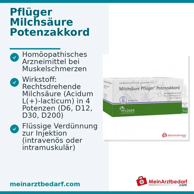 Pflüger Milchsäure Potenzakkord Acidum lacticum Dil. Ampullen 2 ml 10 Stück