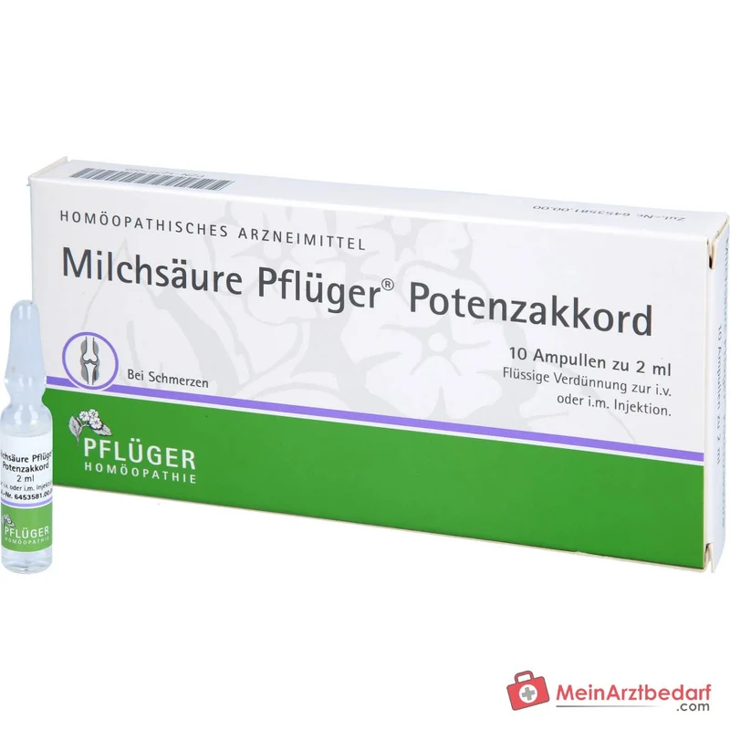 Pflüger Milchsäure Potenzakkord Acidum lacticum Dil. Ampullen 2 ml 10 Stück