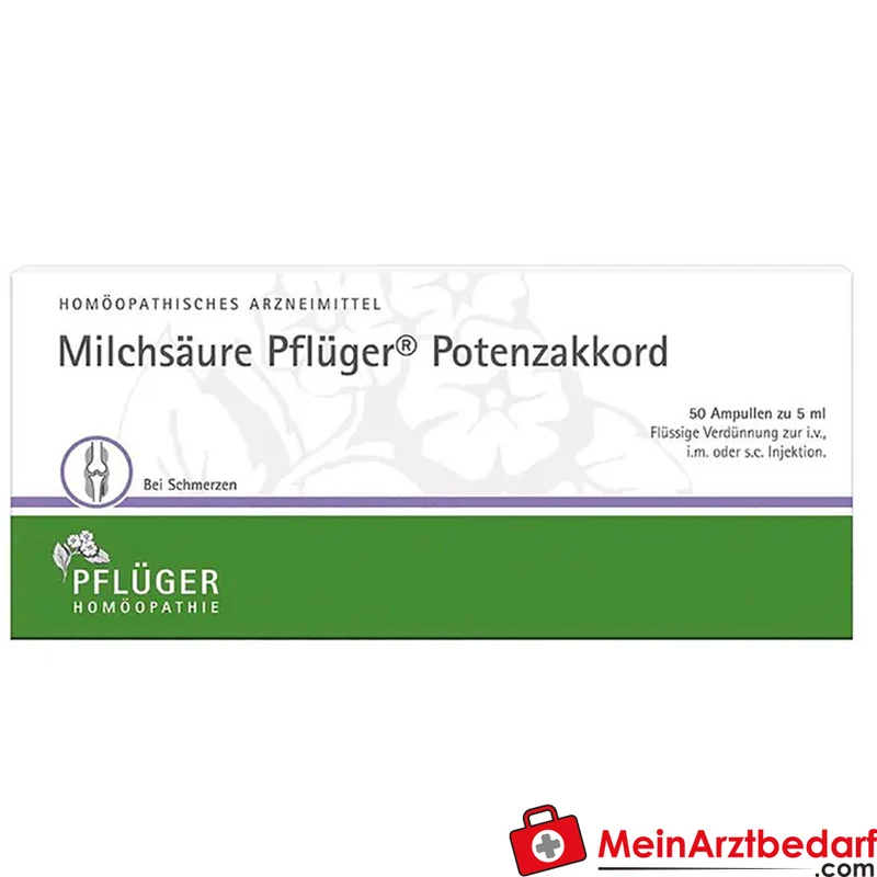 Pflüger Milchsäure Potenzakkord Acidum lacticum Dil. Ampullen 2 ml 10 Stück