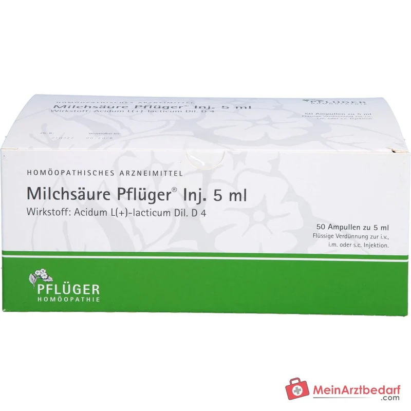 Pflüger Milchsäure (Acidum sarcolacticum D4) Injektionsampullen 5 ml 10 Stück