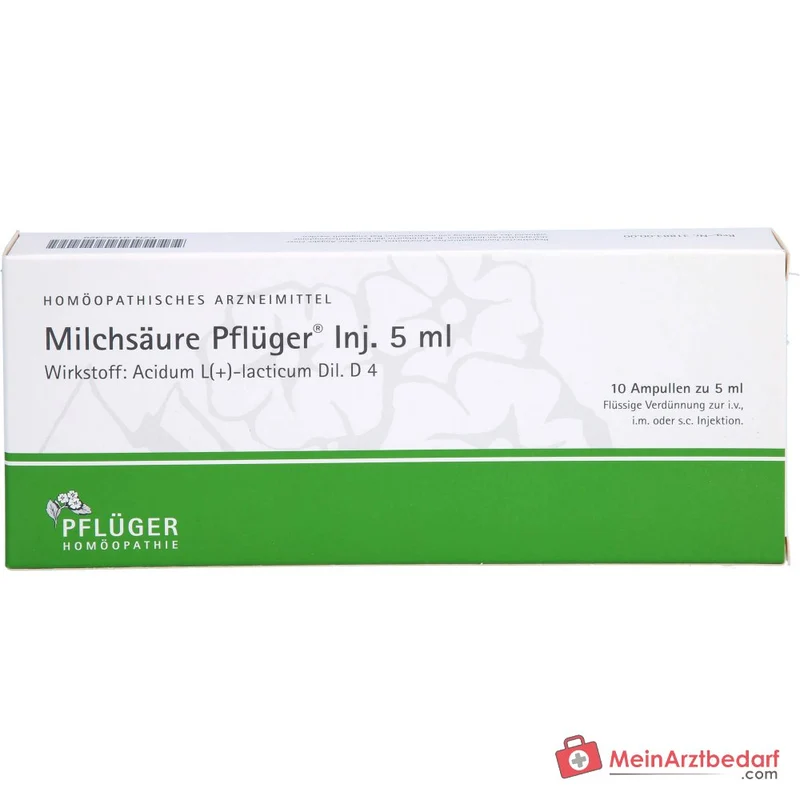 Pflüger Milchsäure (Acidum sarcolacticum D4) Injektionsampullen 5 ml 10 Stück