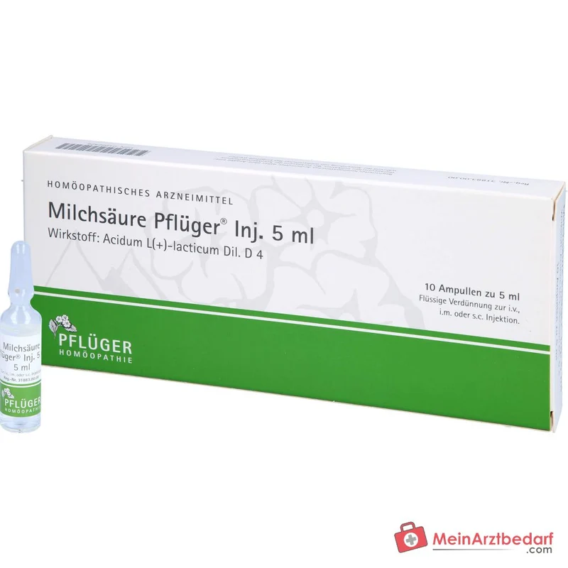 Pflüger Milchsäure (Acidum sarcolacticum D4) Injektionsampullen 5 ml 10 Stück