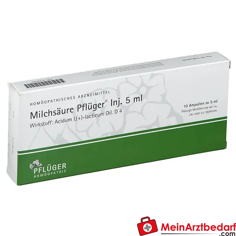 Pflüger Milchsäure (Acidum sarcolacticum D4) Injektionsampullen 5 ml 10 Stück