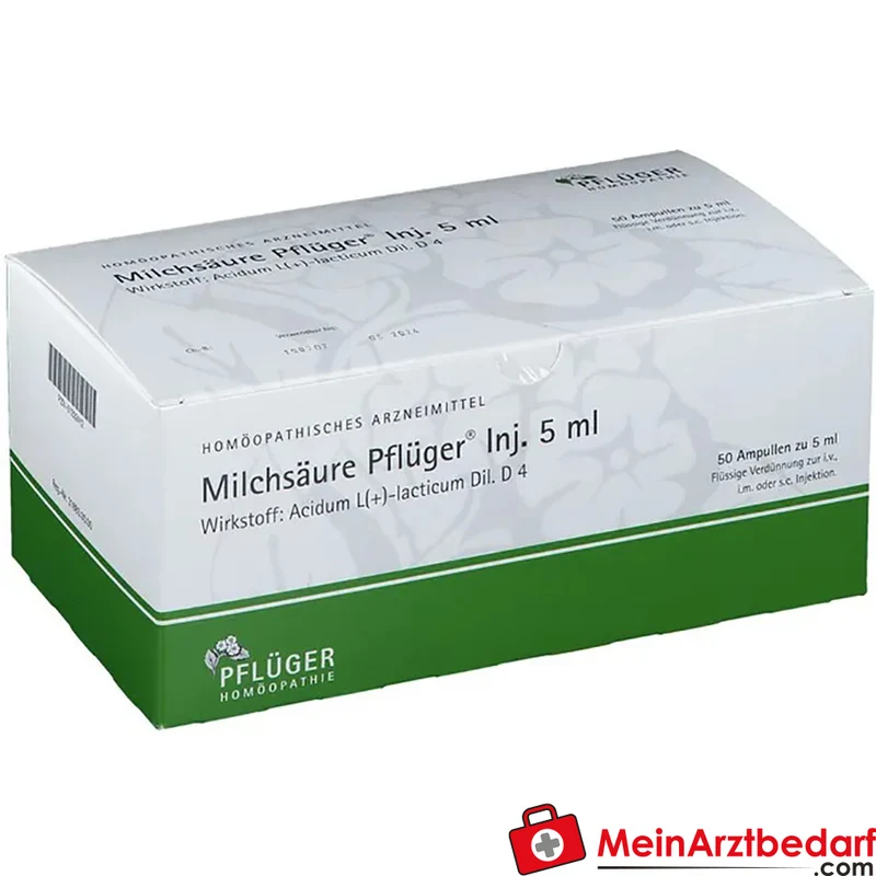 Pflüger Milchsäure (Acidum sarcolacticum D4) Injektionsampullen 5 ml 10 Stück