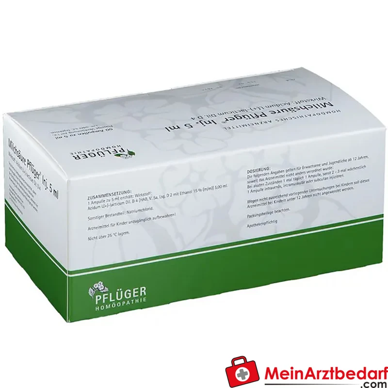 Pflüger Milchsäure (Acidum sarcolacticum D4) Injektionsampullen 5 ml 10 Stück