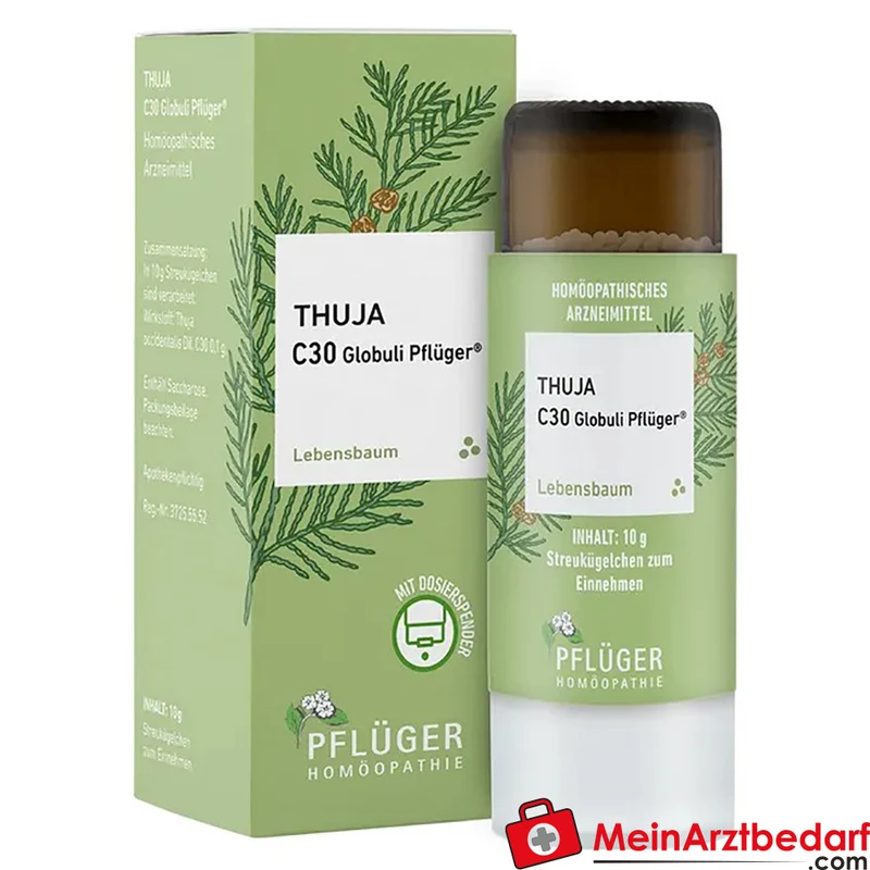 Pflüger Thuja extern Globuli Thuja occidentalis C30 (10 mg) 10 g