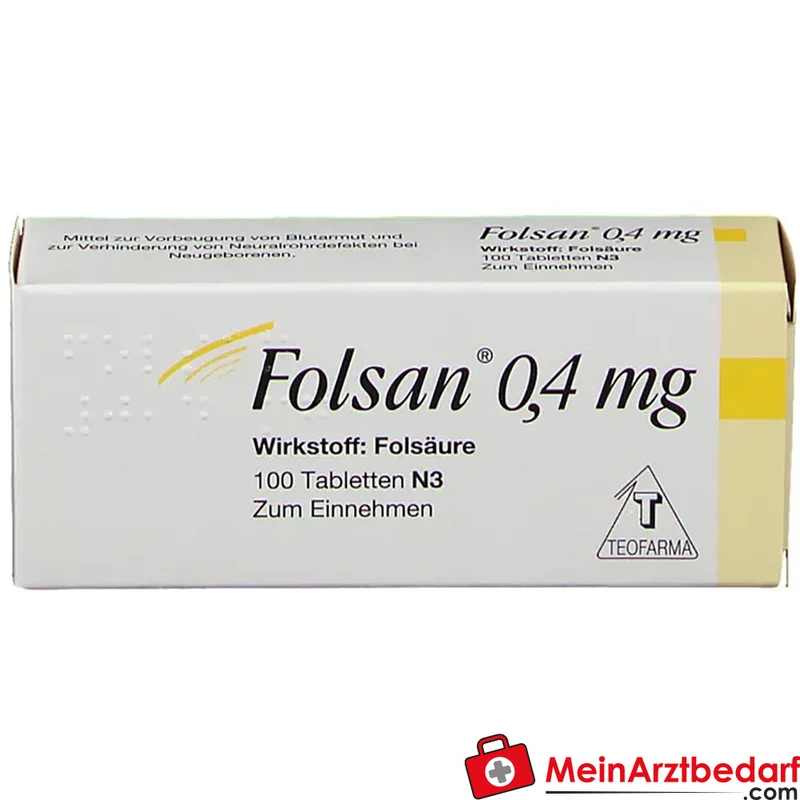 Folsan Folsäure 0,4 mg Tabletten