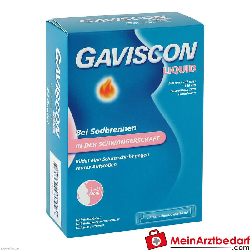 Gaviscon Liquid 500 mg/267 mg/160 mg 10 ml Beutel