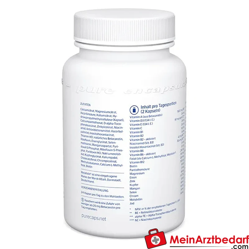Pure Encapsulations All-in-one Basisversorgung Multivitamin-Mineralkomplex Kapseln 90 Stück