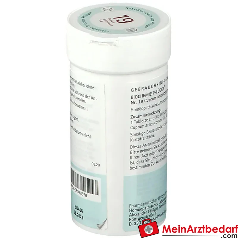 Biochemie Pflüger Nr. 19 Cuprum arsenicosum D6 250 mg Tabletten