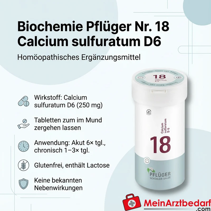 Biochemie Pflüger Nr. 18 Calcium sulfuratum D6 Tabletten, 400 St.