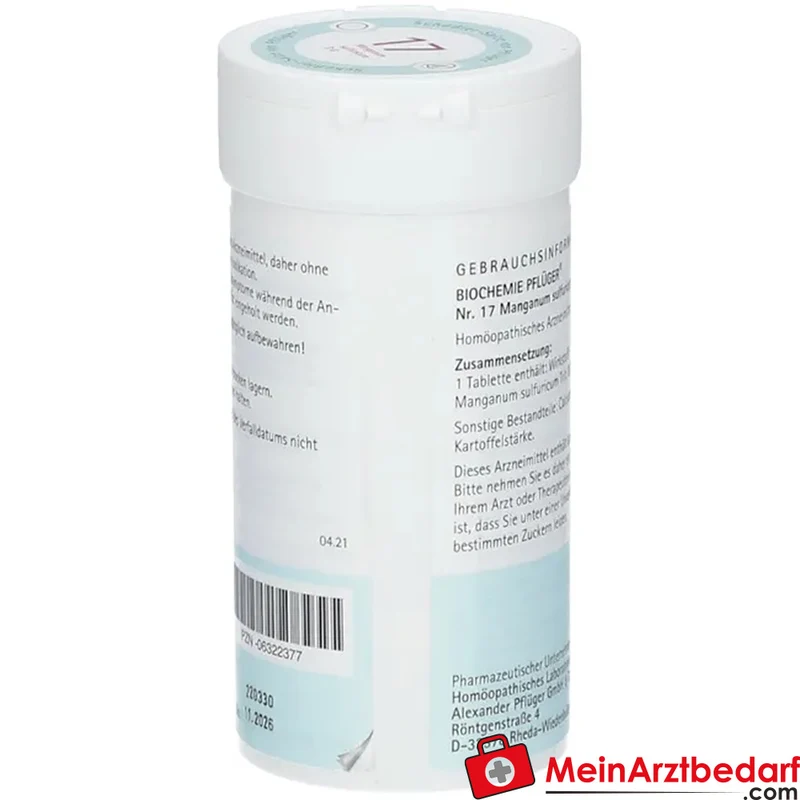 Pflüger Biochemie Nr. 17 Manganum sulfuricum Tabletten, 100 St.