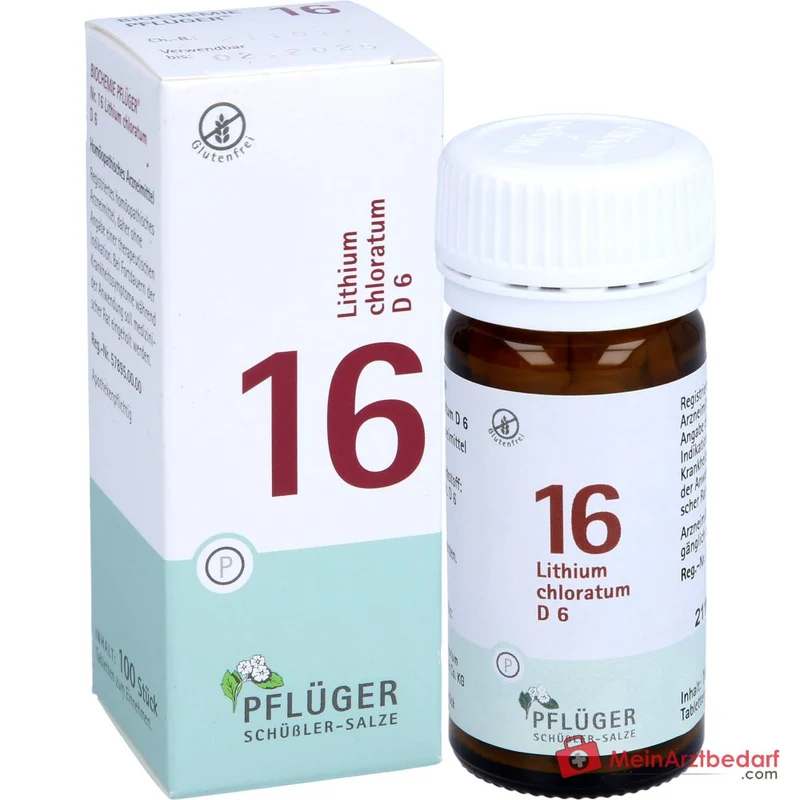Biochemie Pflüger Nr. 16 Lithium chloratum D6 Tabletten, 100 St.