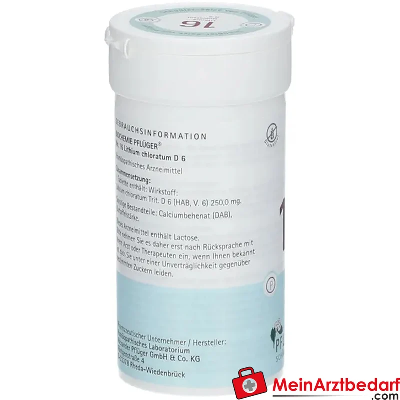 Biochemie Pflüger Nr. 16 Lithium chloratum D6 Tabletten, 100 St.