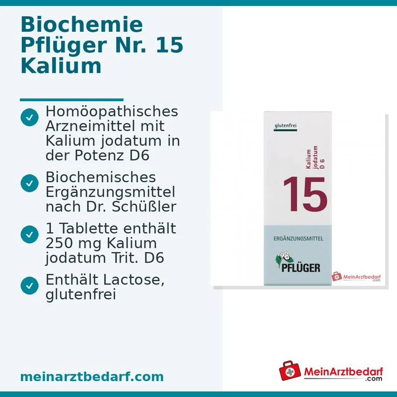 Biochemie Pflüger Nr. 15 Kalium jodatum D6 250 mg Tabletten 400 Stück