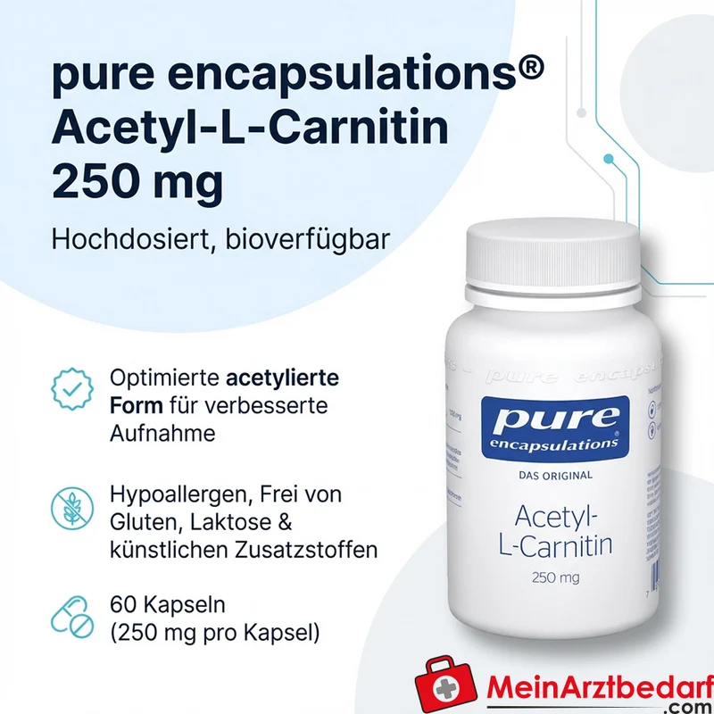 Pure Encapsulations Acetyl-L-Carnitin 250 mg Kapseln 60 Stück