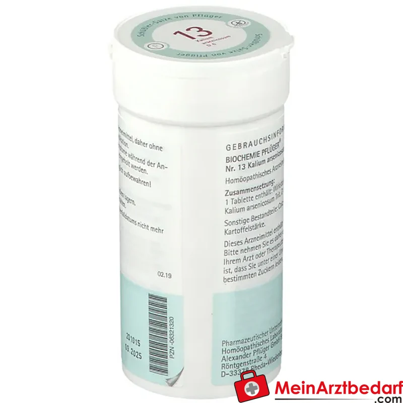 Biochemie Pflüger Nr. 13 Kalium arsenicosum D6 Tabletten 100 St