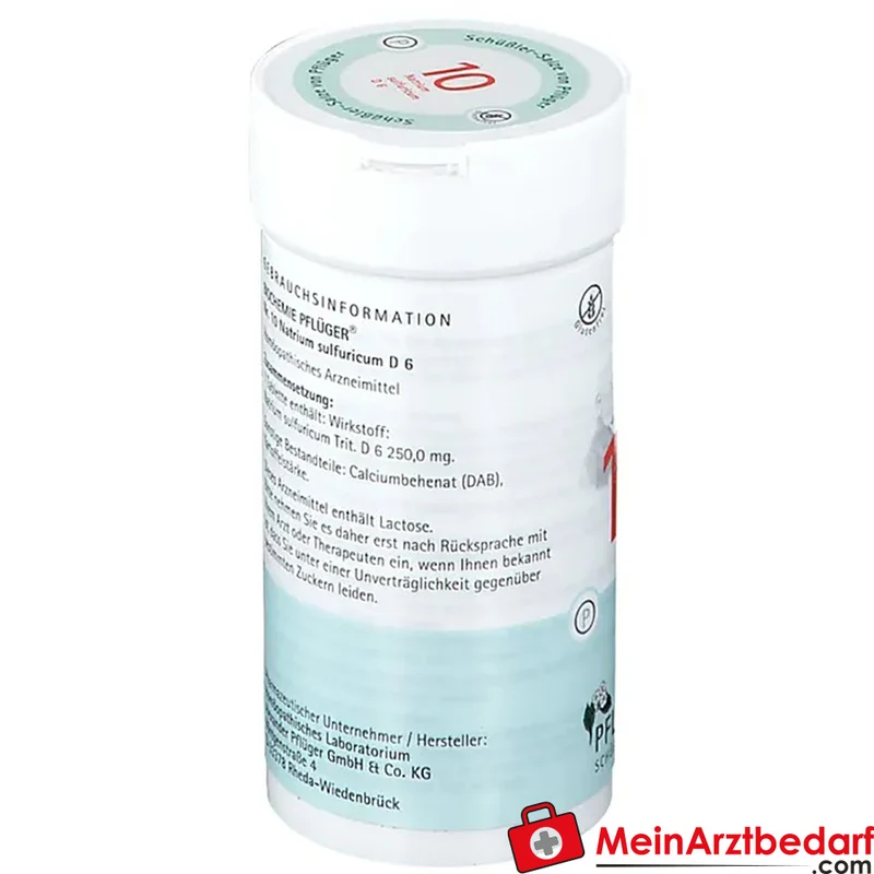 Biochemie Pflüger Nr. 10 Natrium sulfuricum D6 Tabletten Acidum silicicum D12 250 mg