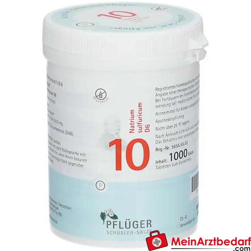 Biochemie Pflüger Nr. 10 Natrium sulfuricum D6 Tabletten Acidum silicicum D12 250 mg