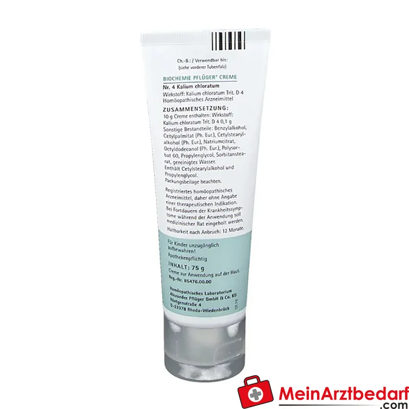 Biochemie Pflüger Nr. 4 Kalium chloratum D4 Creme 10 mg