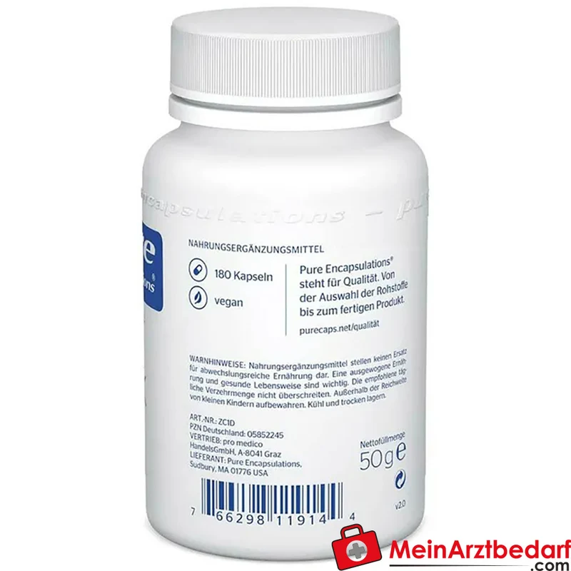 Pure Encapsulations Zinkpicolinat 150 mg (30 mg Zink) Kapseln 60 Stück