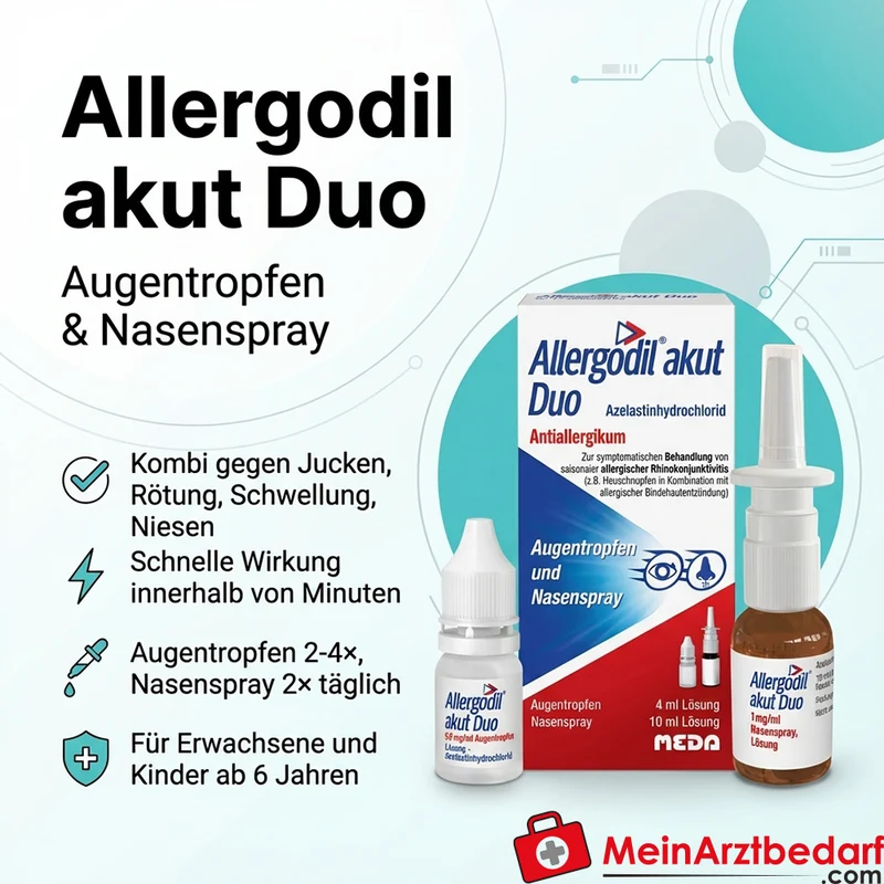 Allergodil akut Duo Azelastin Augentropfen & Nasenspray