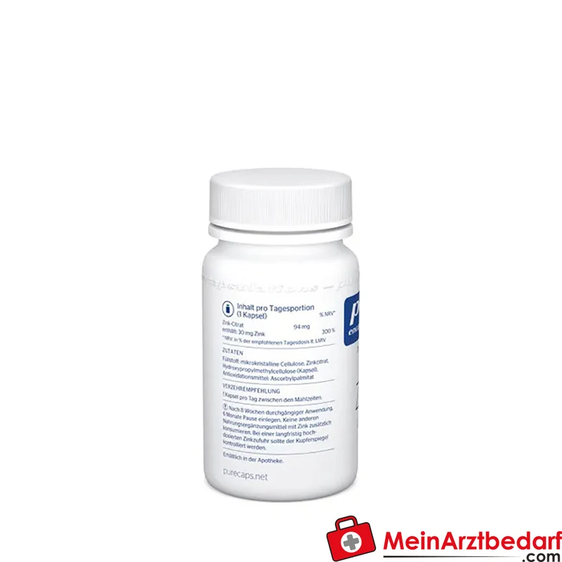 Pure Encapsulations Zink 94 mg (Zinkcitrat) Kapseln 60 Stück