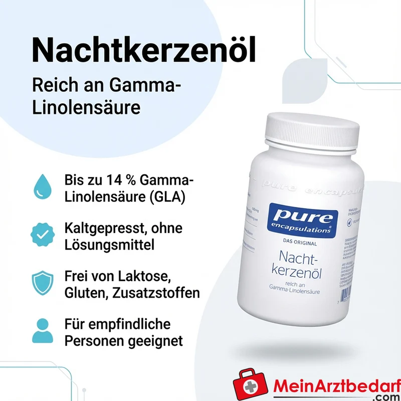 Pure Encapsulations Nachtkerzenöl GLA 14% Kapseln 100 Stück