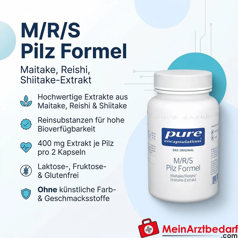 Pure Encapsulations M/R/S Pilz Formel (Maitake/Reishi/Shiitake) 400 mg pro 2 Kapseln Kapseln 120 Stück